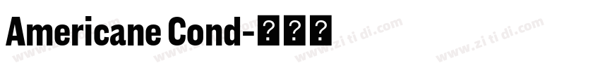 Americane Cond字体转换